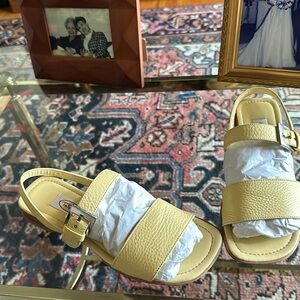 Talbots Soft Yellow Strap Sandals